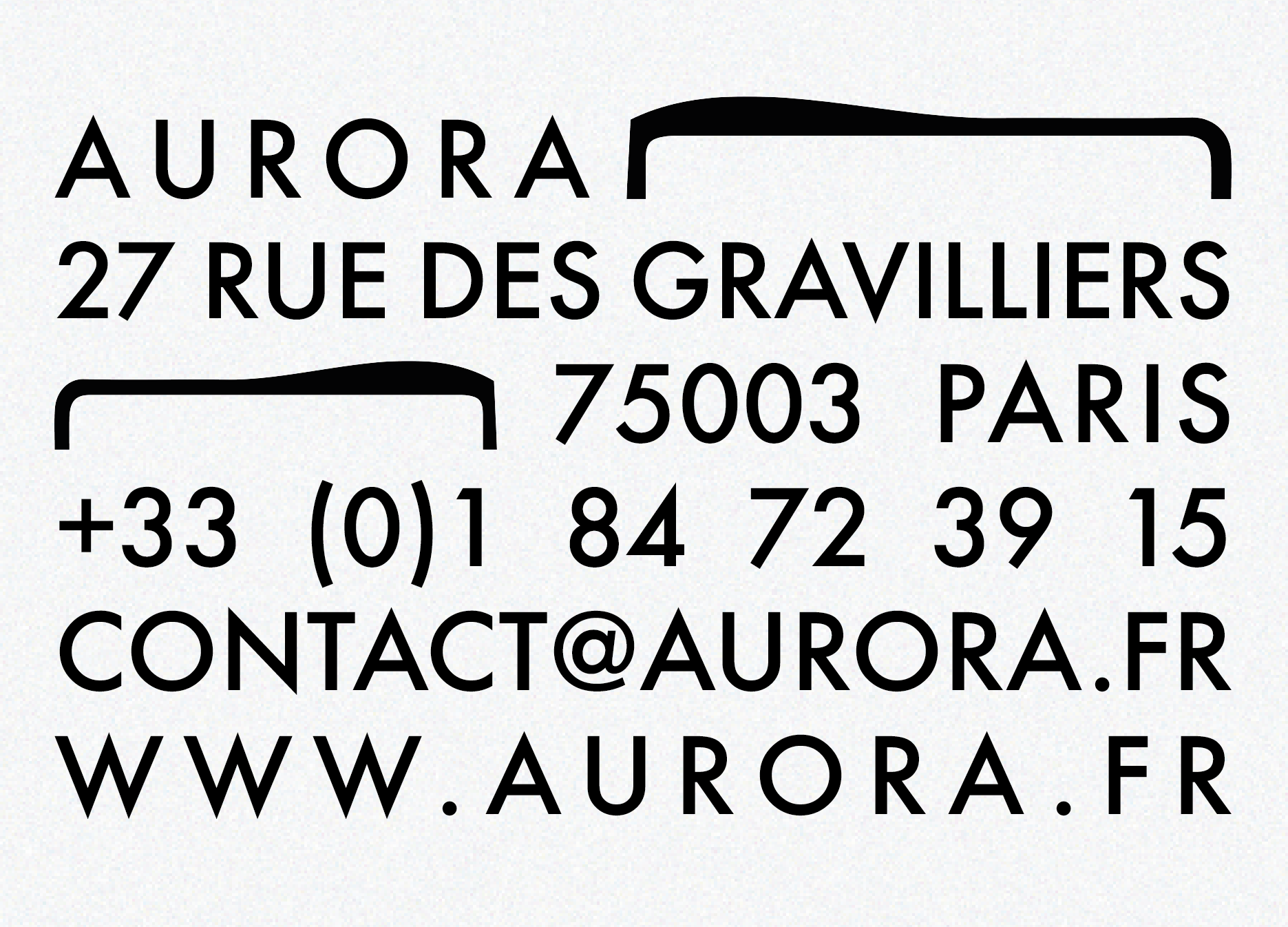 aurora — carte de visite, verso