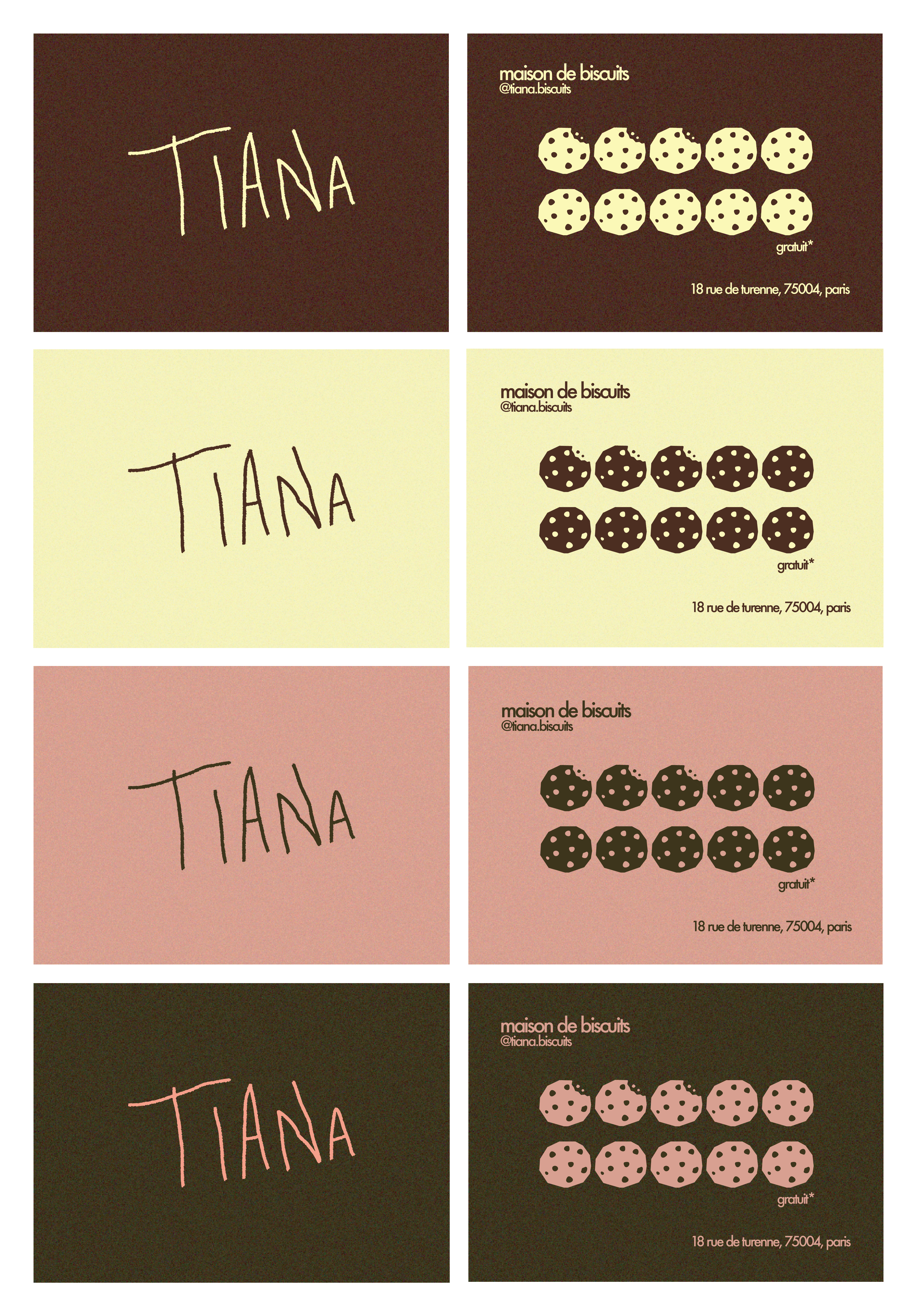 Cartes de visite Tiana